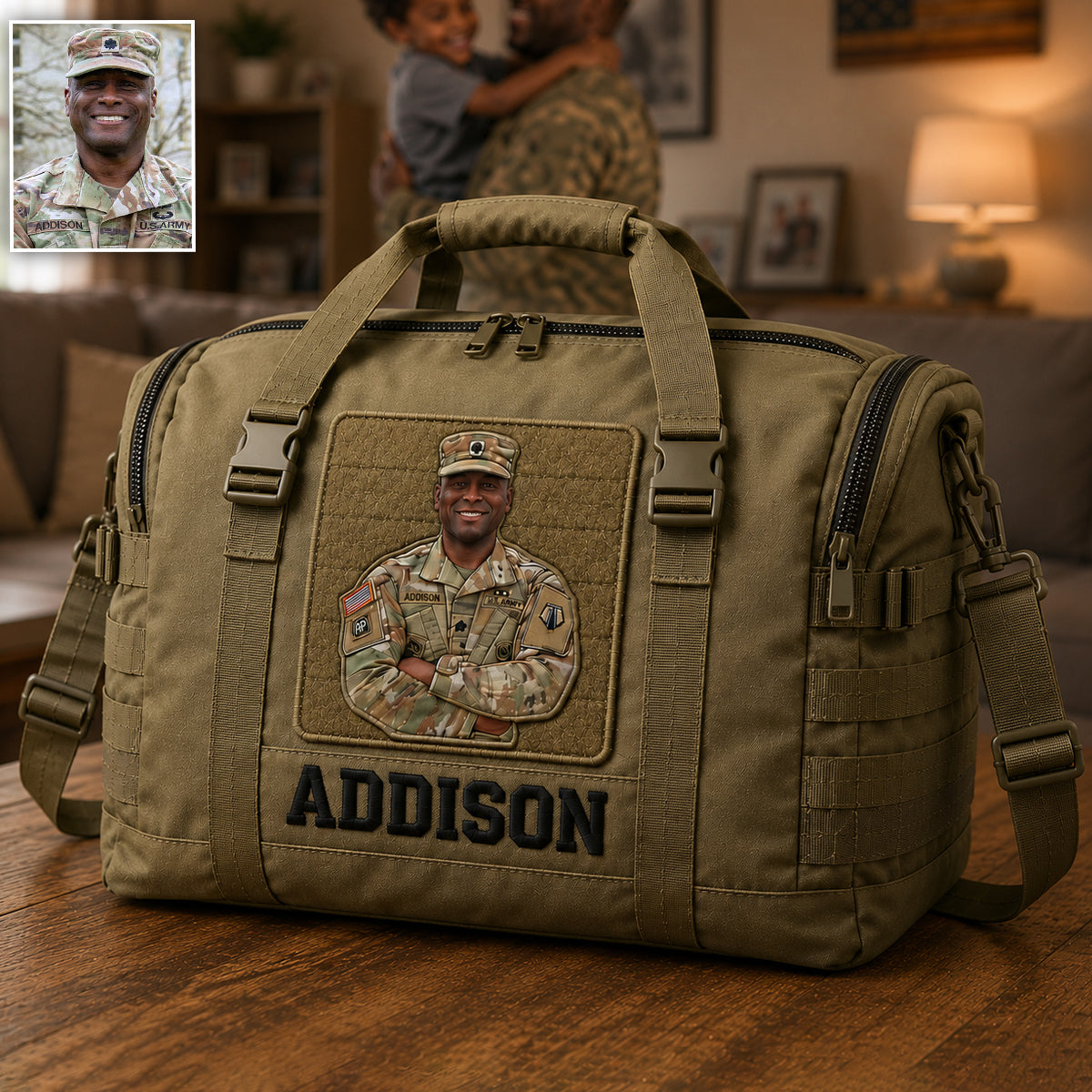 Thank You For Your Service - Personalized Veteran Duffle Bag
