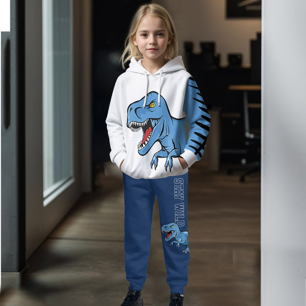 Love Dinosaurs - Personalized Kid Hoodie & Kid Jogger Sweatpants