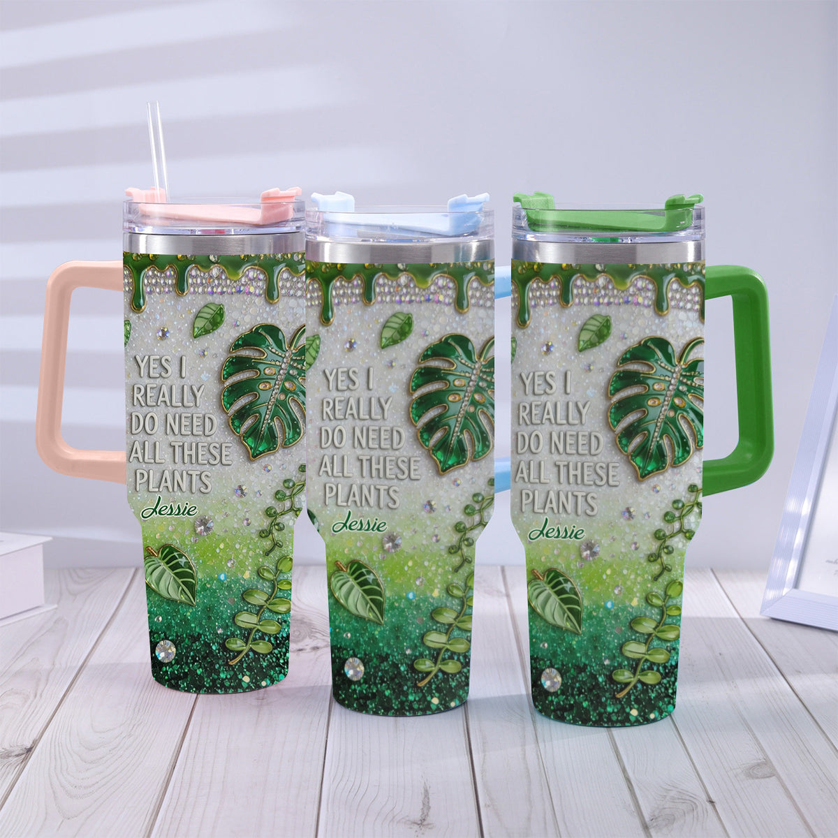 YES I REALLY DO NEED ALL THESE PLANTS - Personalized Gardening Tumbler With Handle
