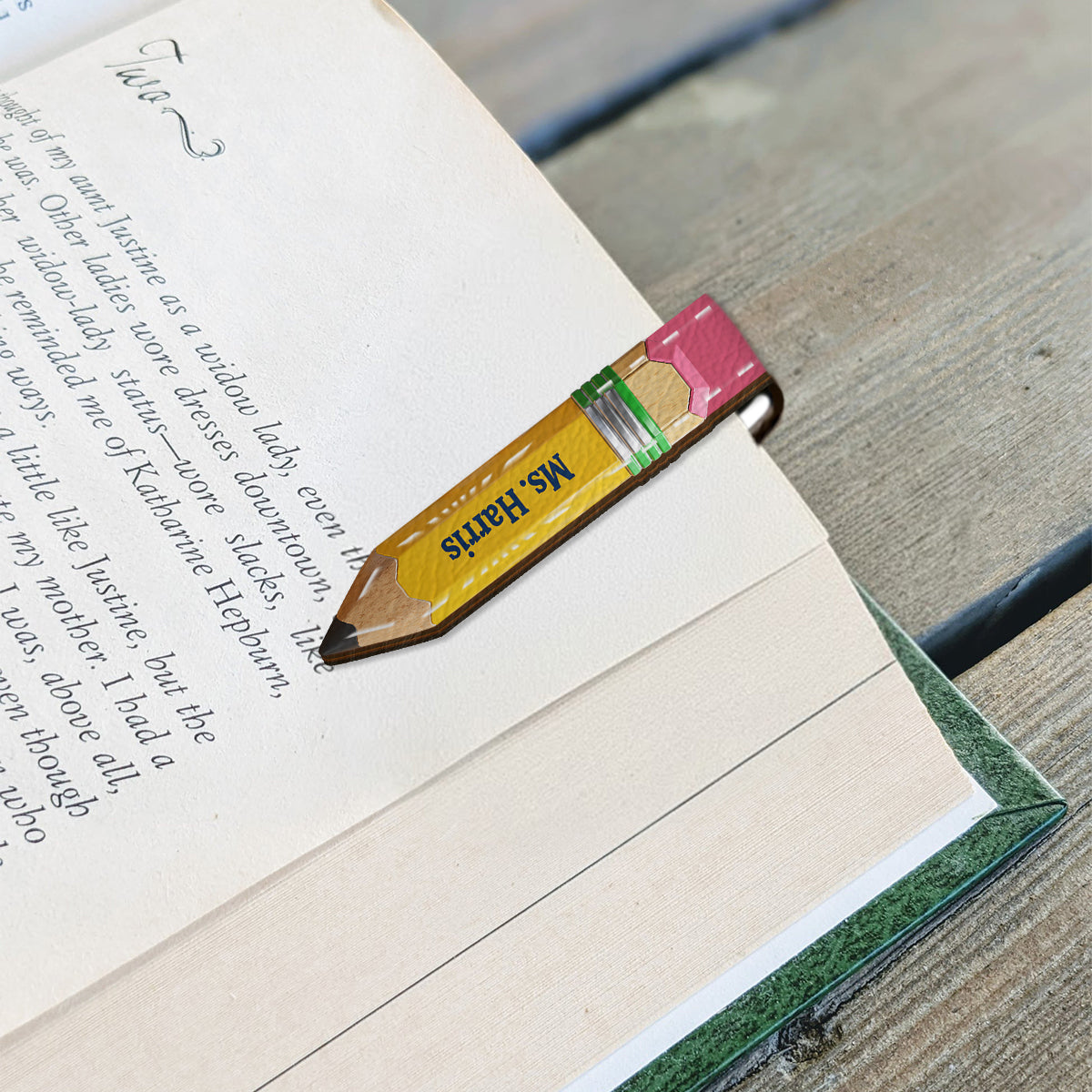 Pencil-Shaped Teacher Gift - Personalized Teacher Shaped Magnetic Bookmark