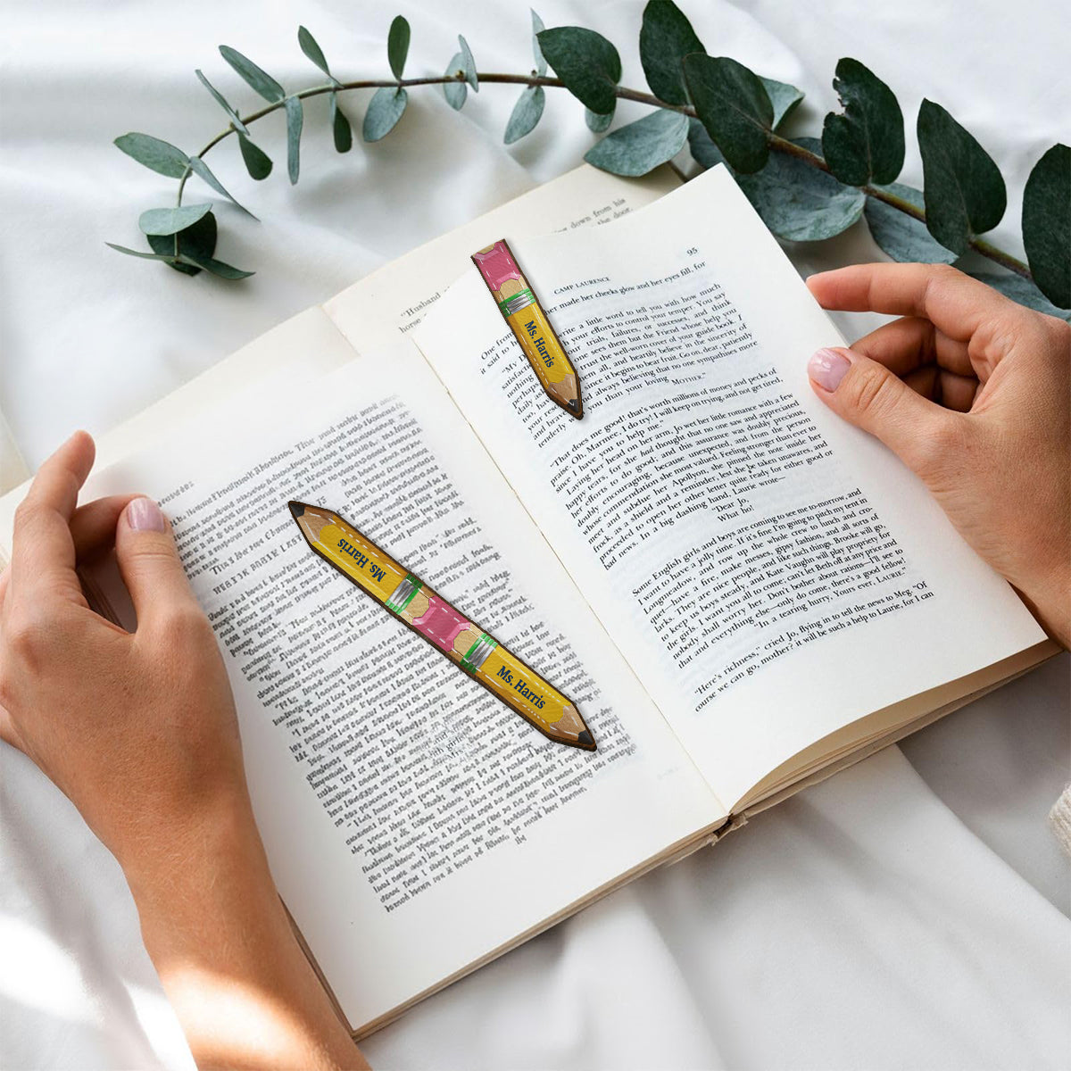 Pencil-Shaped Teacher Gift - Personalized Teacher Shaped Magnetic Bookmark
