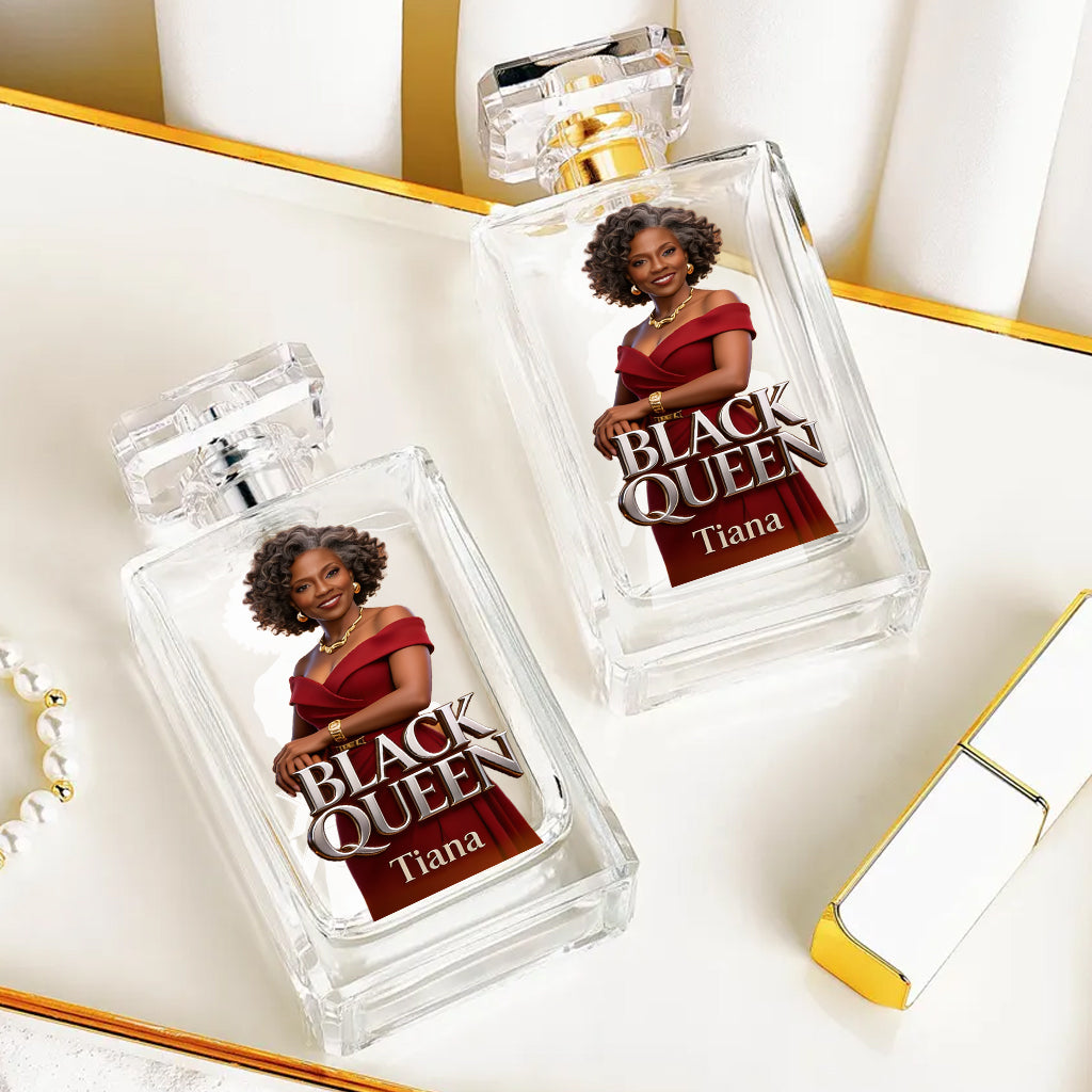 The Black Queen - Personalized African American Refillable Perfume Bottle