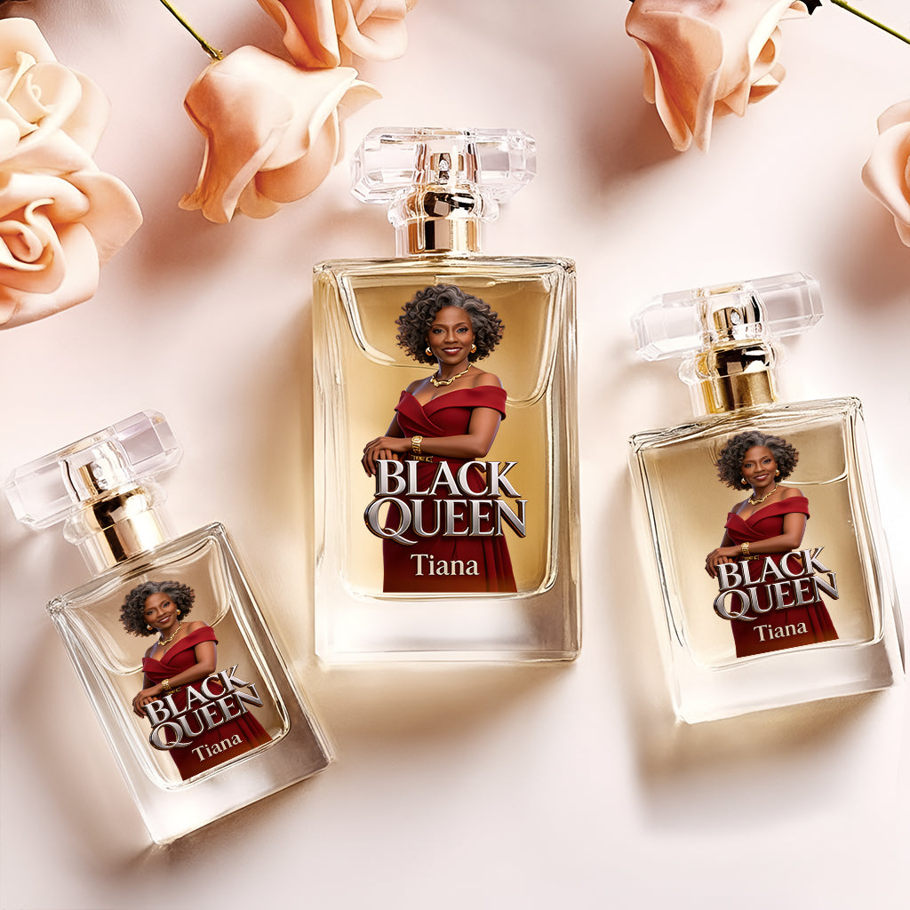 The Black Queen - Personalized African American Refillable Perfume Bottle