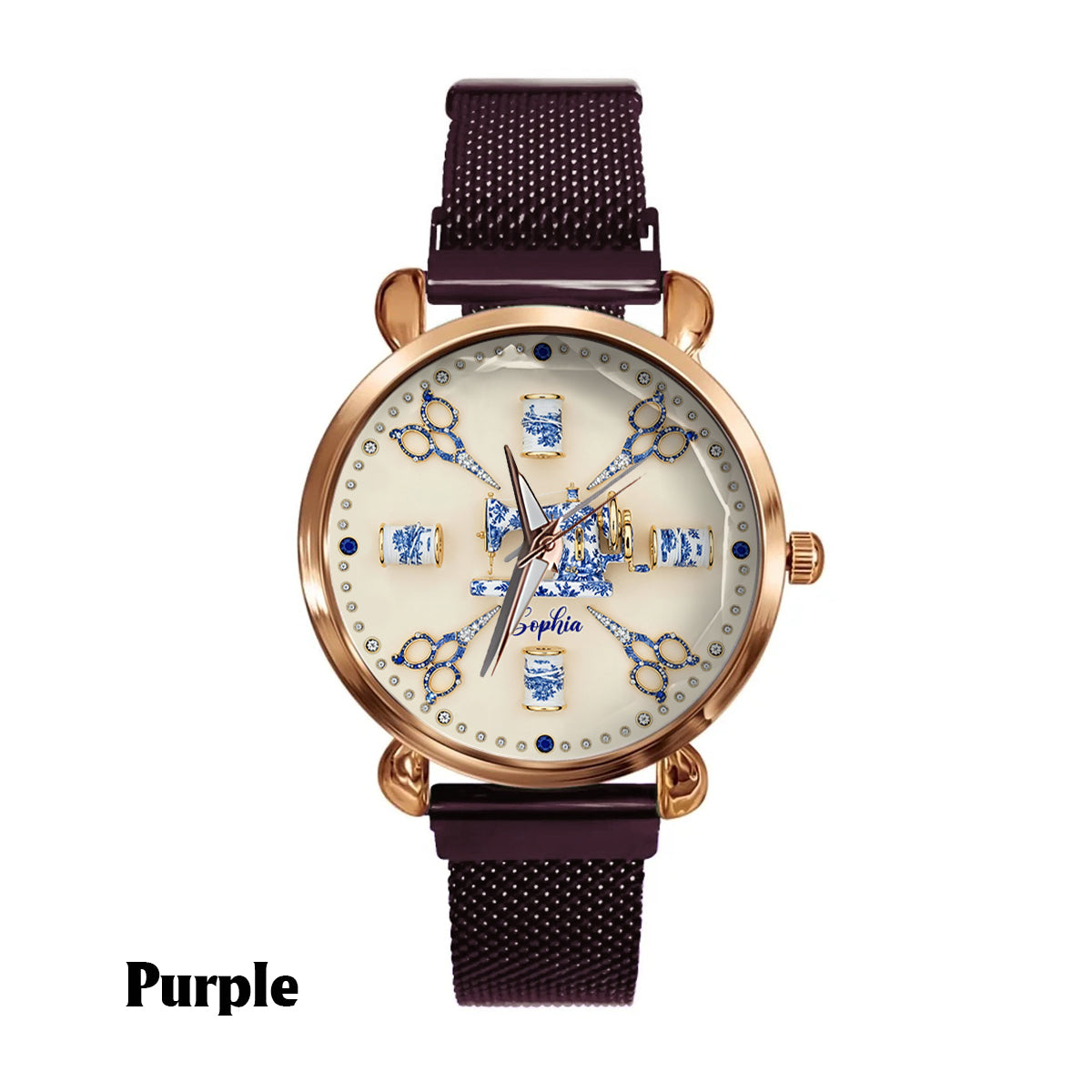 Sewing Toile de Jouy - Personalized Sewing Women Hand Watch