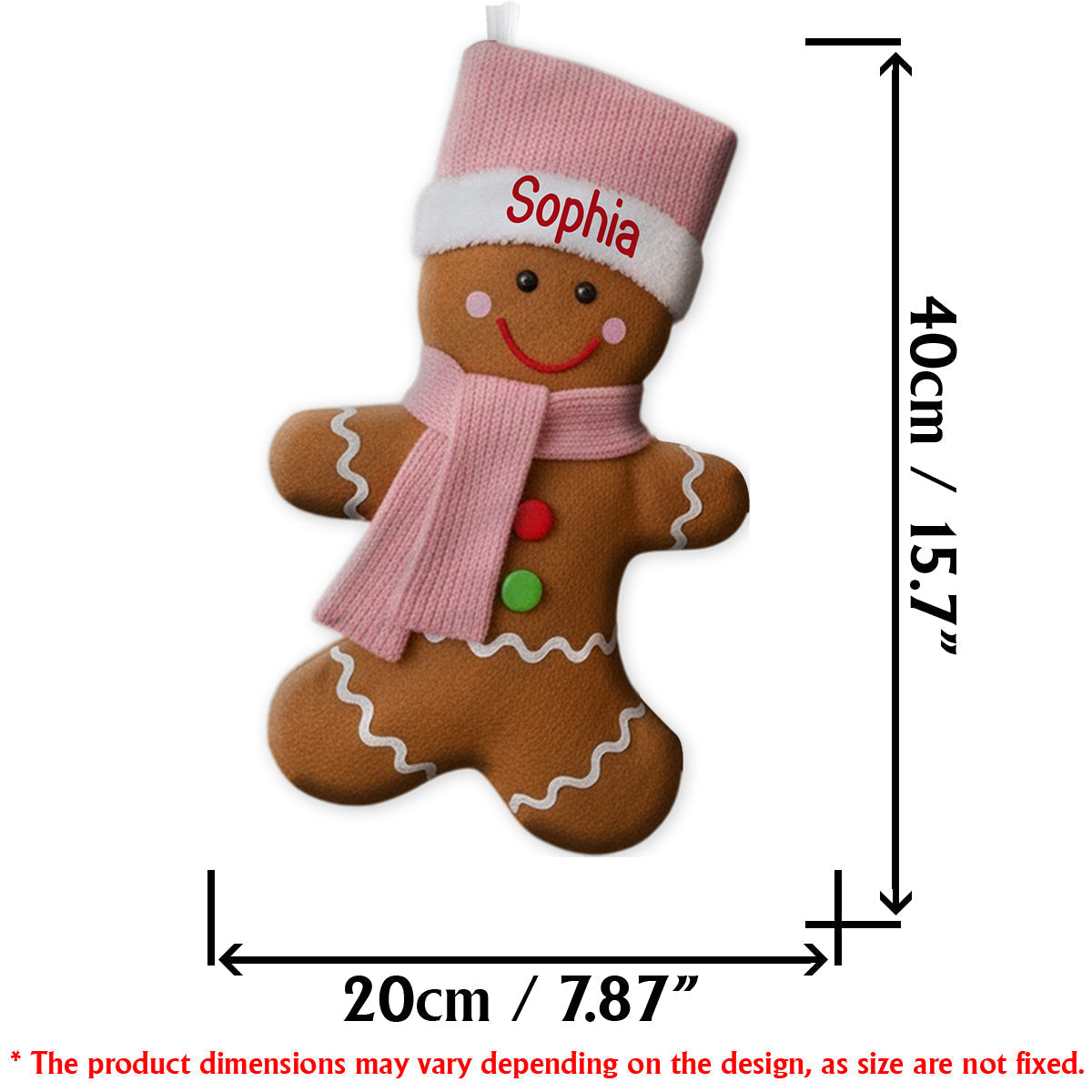 Merry Christmas - Personalized Family Shaped Christmas Stocking