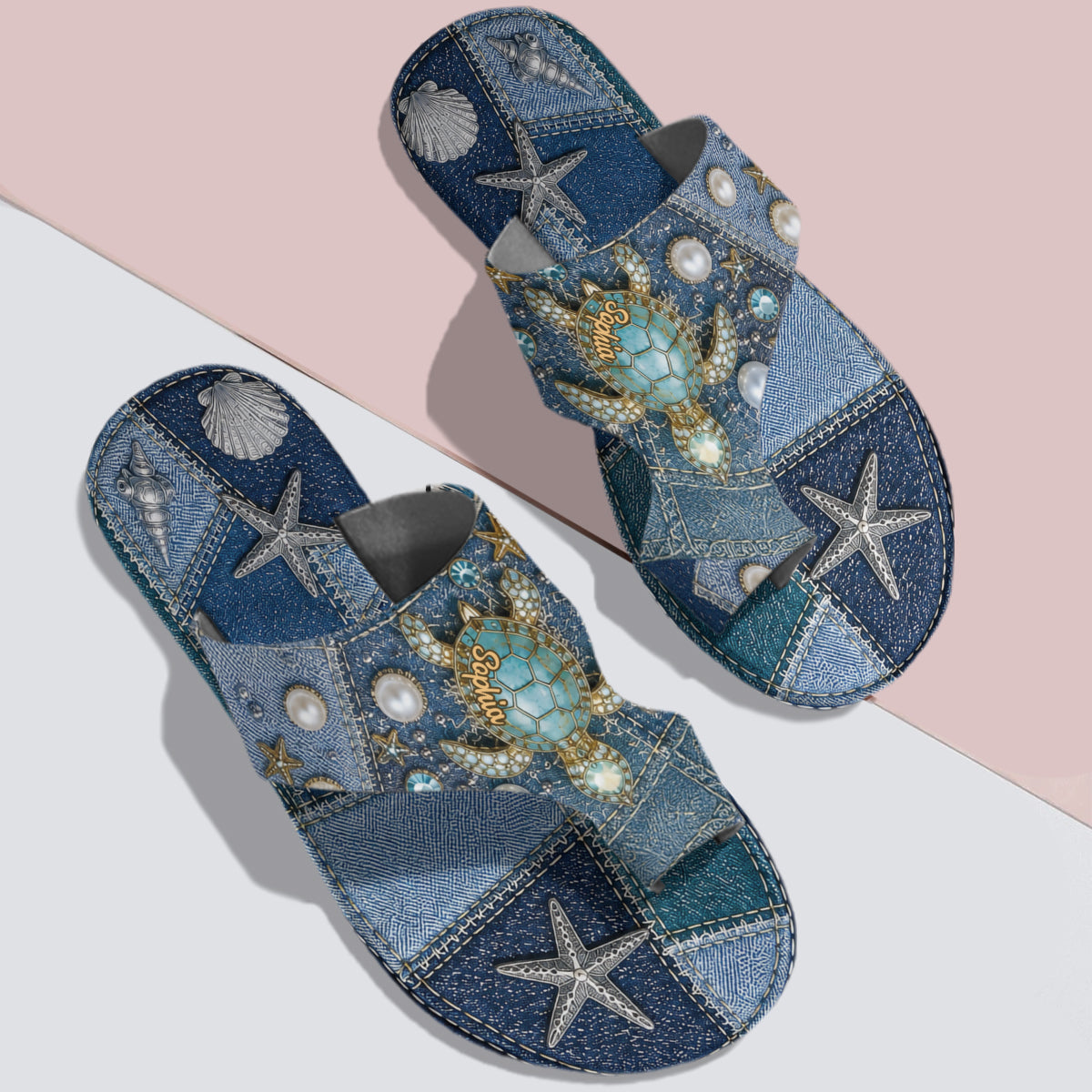 Love Turtle Summer Gift - Personalized Turtle Open Toe Sandals