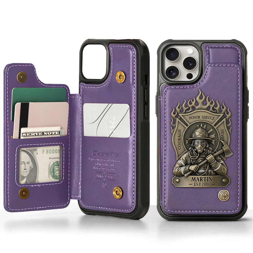 Proud Firefighter - Personalized Firefighter Wallet Phone Case