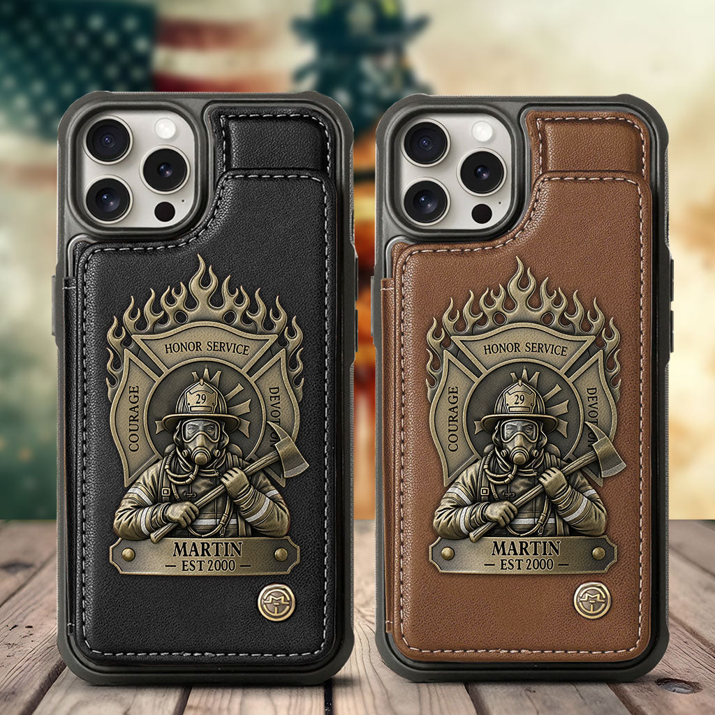 Proud Firefighter - Personalized Firefighter Wallet Phone Case