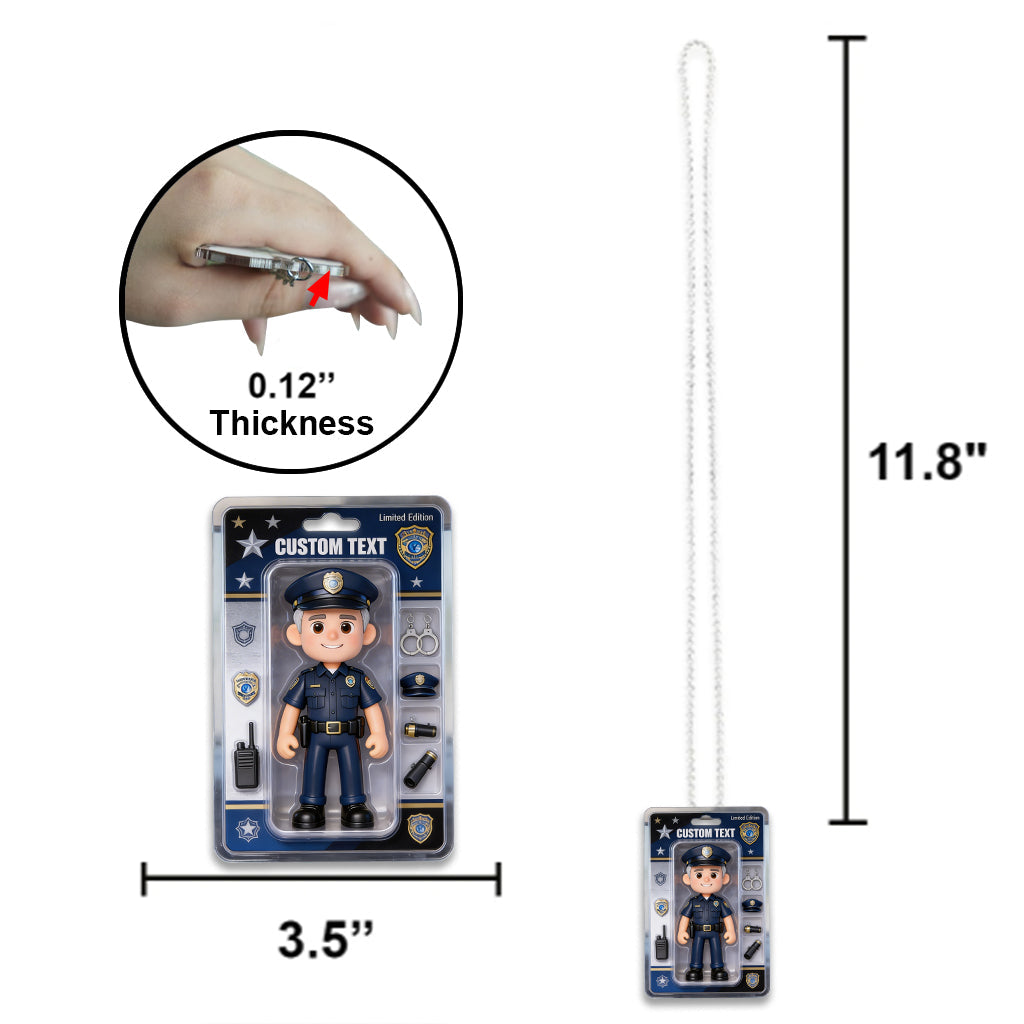 Police Gifts - Custom From Photo - Personalized Police Officer Car Ornament