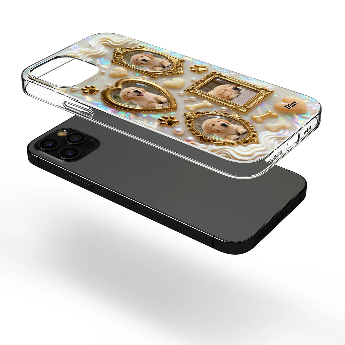 The Golden Gallery Case - Personalized Dog Clear Phone Case
