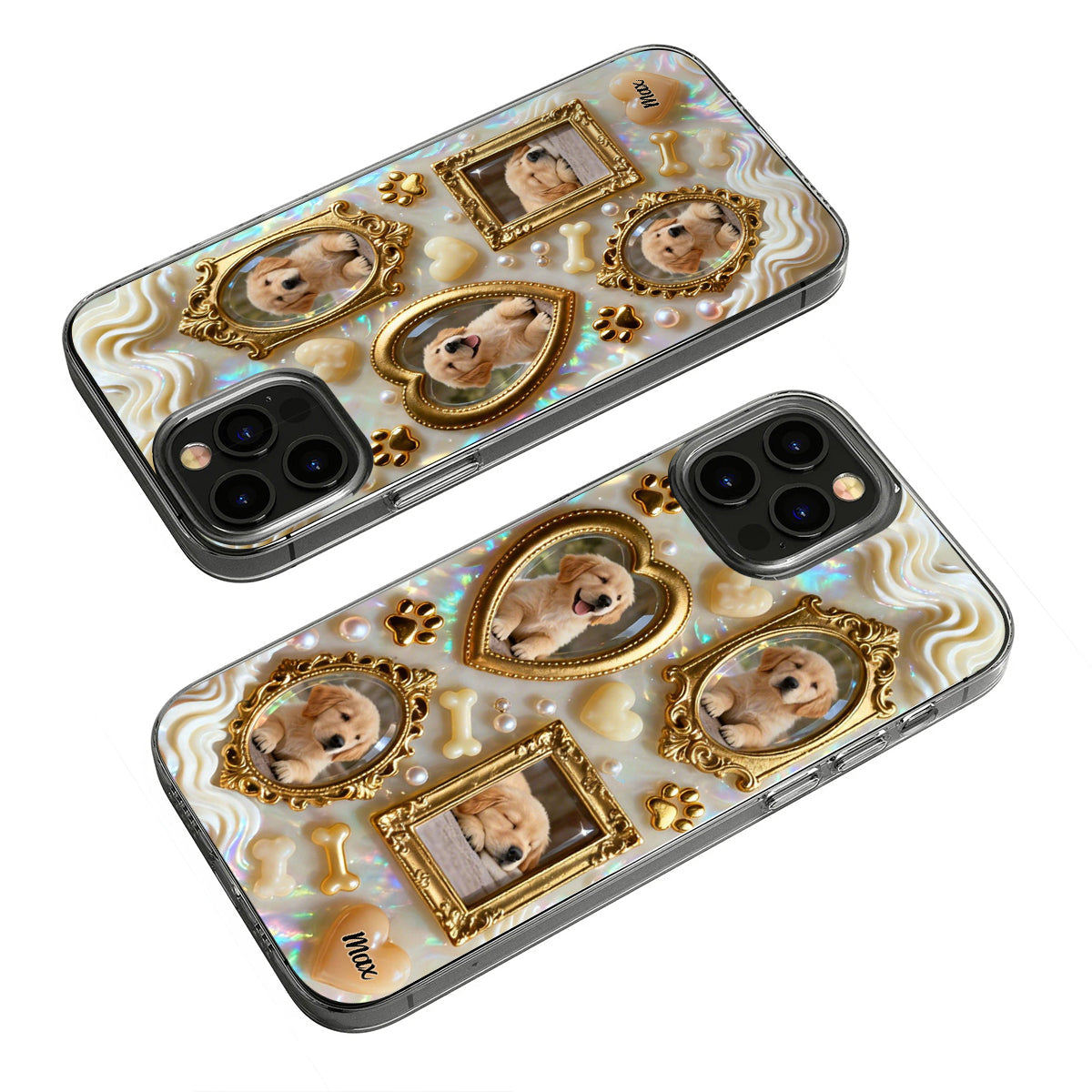 The Golden Gallery Case - Personalized Dog Clear Phone Case