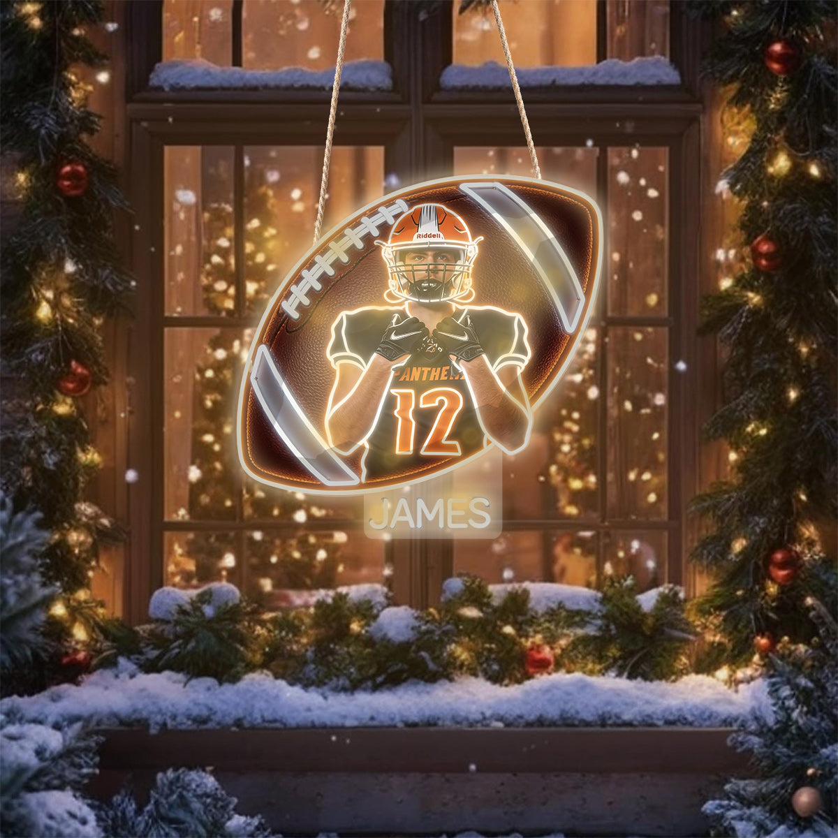 Room Decor For Football Player - Personalized Football LED Light Acrylic Sign