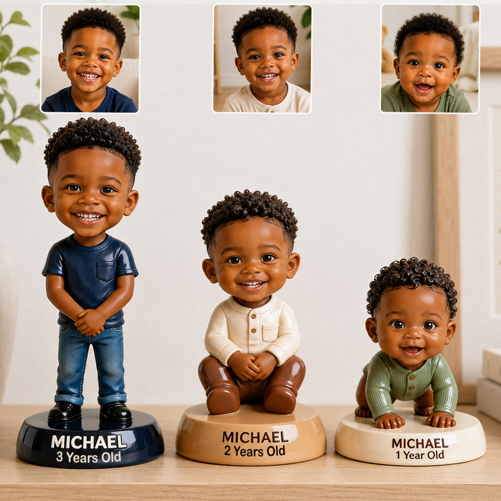 Watching You Grow Memory Set, Parents Gift - Personalized Kid Premium 3D Figurine