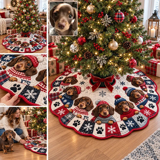 Custom Any Pet - Personalized Dog Shaped Tree Skirt