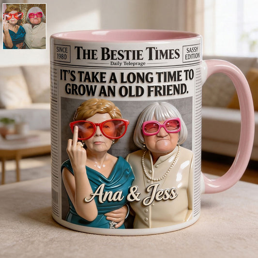 The Bestie Times - Personalized Bestie Accent Mug