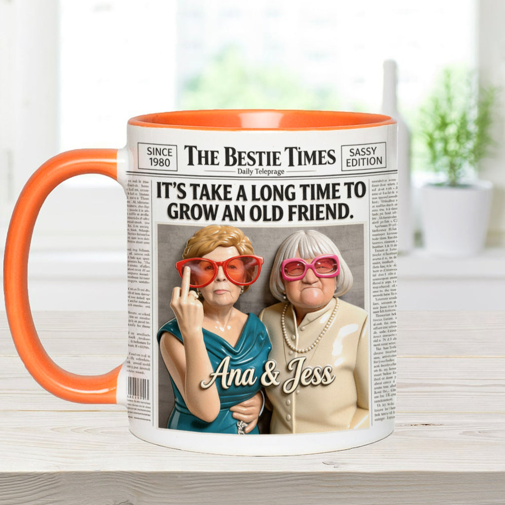 The Bestie Times - Personalized Bestie Accent Mug