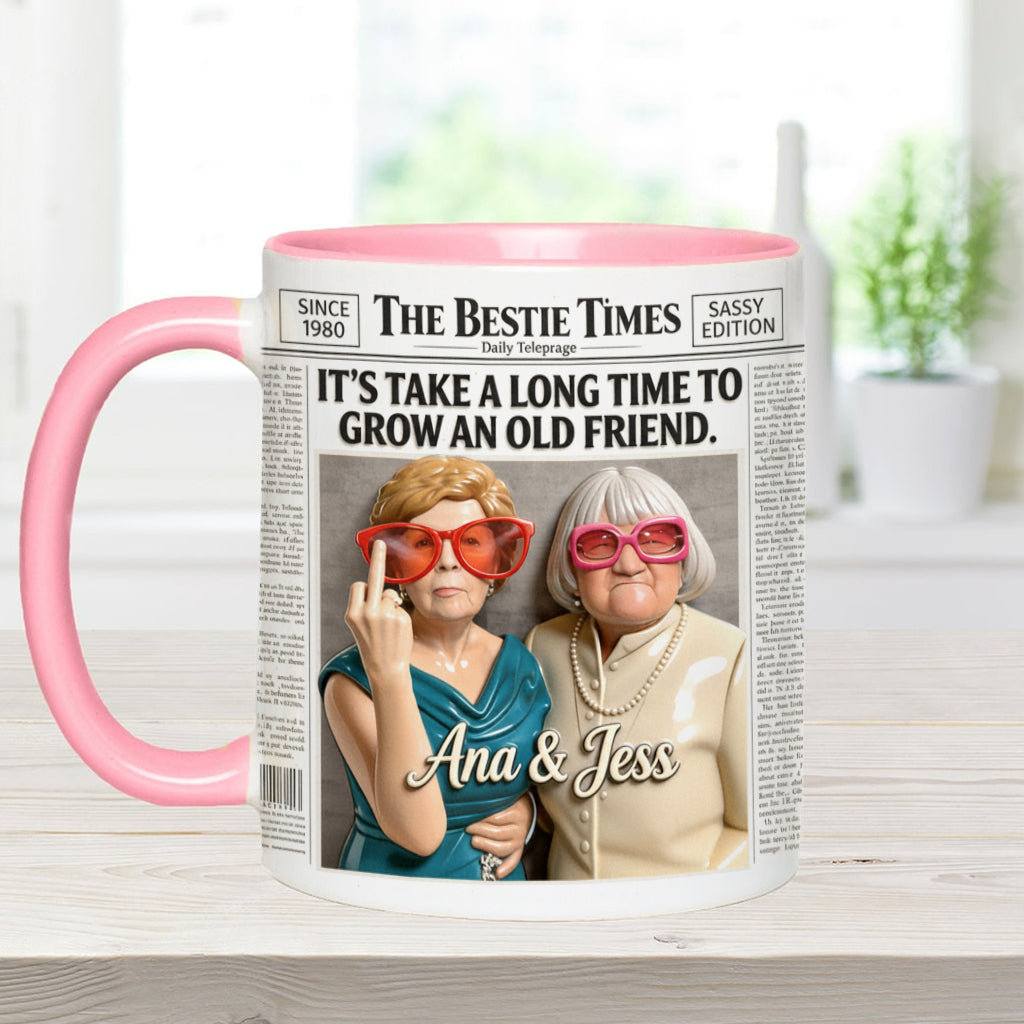The Bestie Times - Personalized Bestie Accent Mug