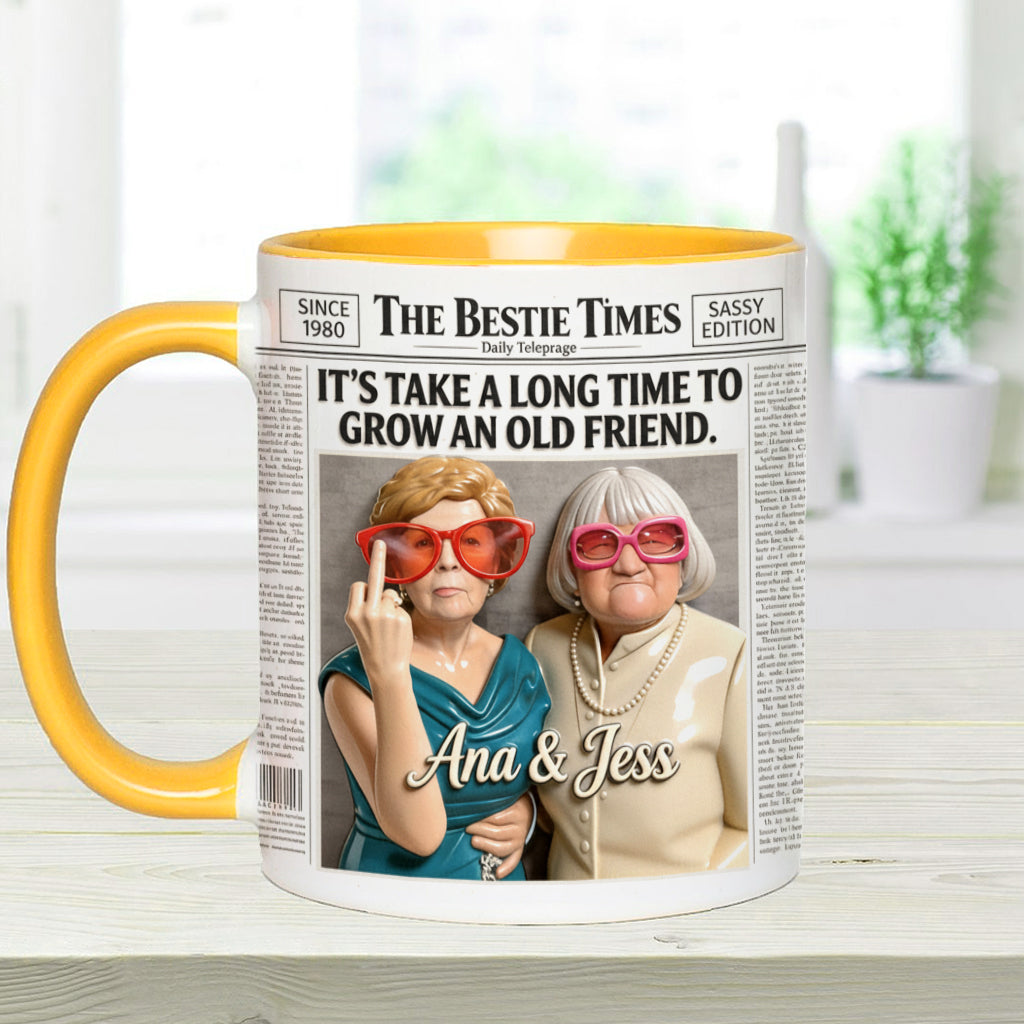 The Bestie Times - Personalized Bestie Accent Mug