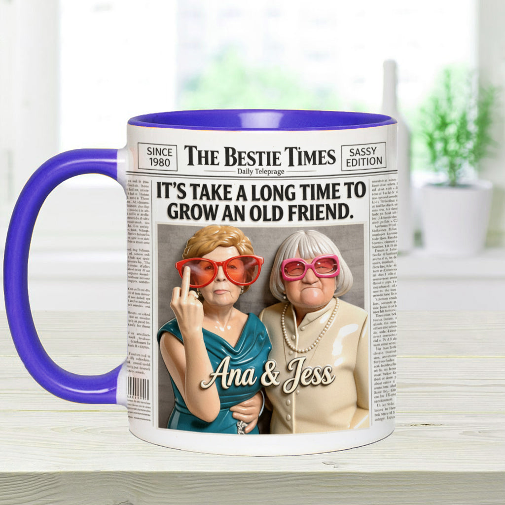 The Bestie Times - Personalized Bestie Accent Mug