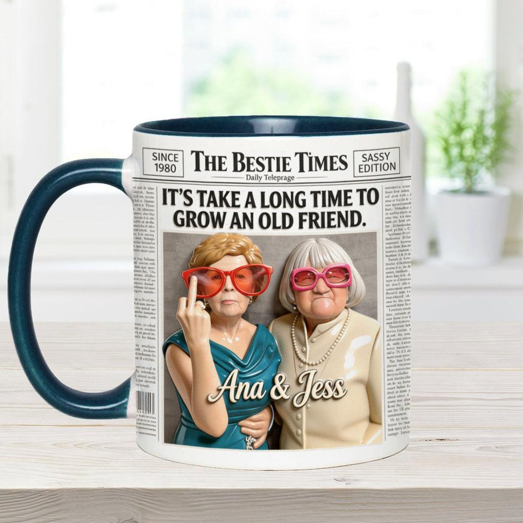 The Bestie Times - Personalized Bestie Accent Mug
