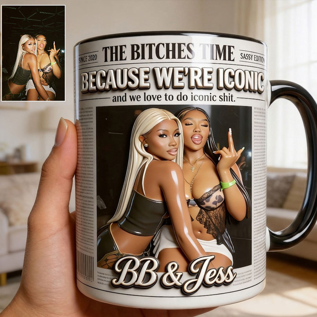 The Bestie Times - Personalized Bestie Accent Mug