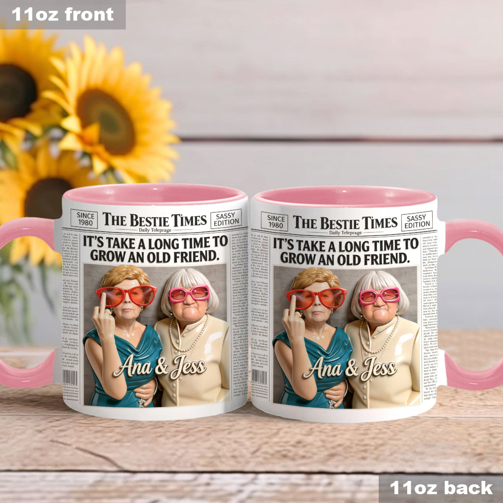 The Bestie Times - Personalized Bestie Accent Mug
