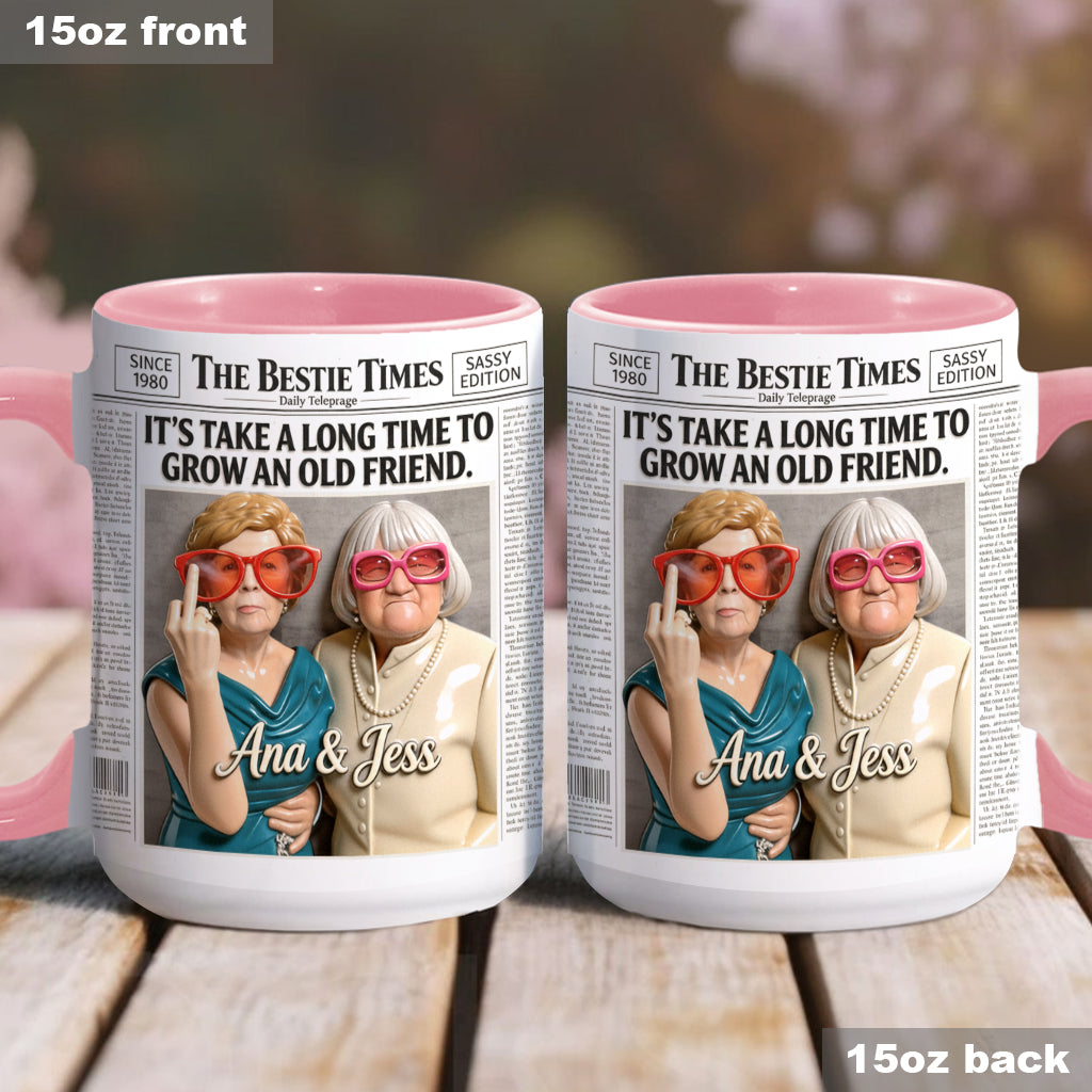 The Bestie Times - Personalized Bestie Accent Mug
