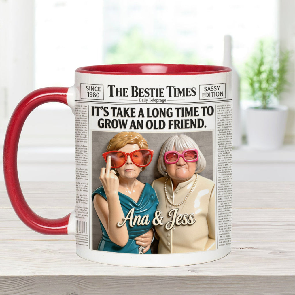 The Bestie Times - Personalized Bestie Accent Mug