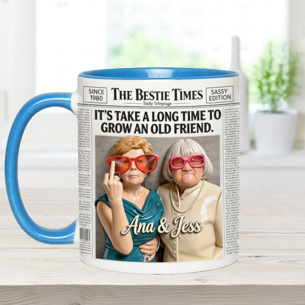 The Bestie Times - Personalized Bestie Accent Mug