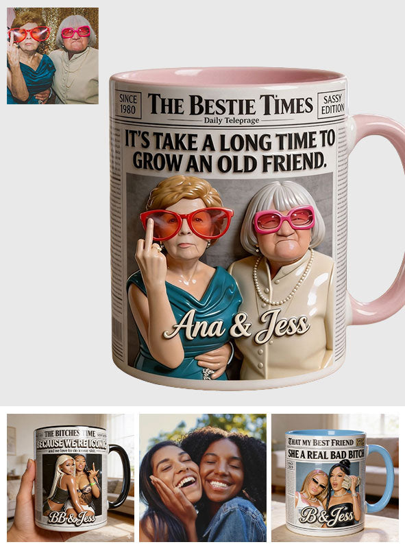 The Bestie Times - Personalized Bestie Accent Mug