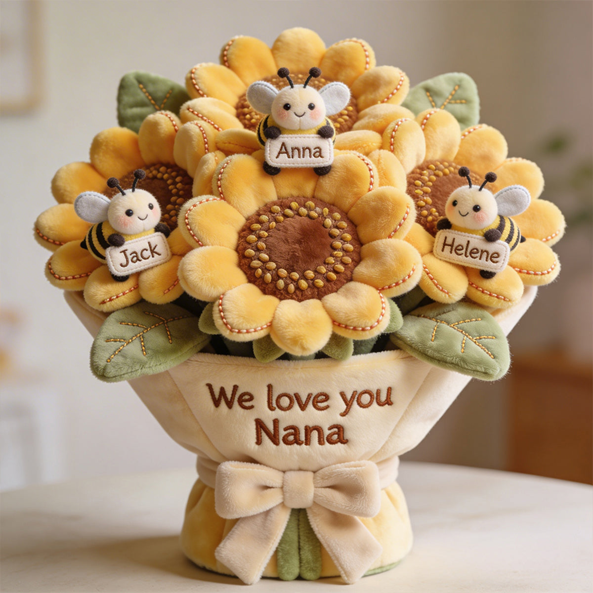 Perfect Bouquet For Her - Personalized Mother Premium Faux Fur Pillow