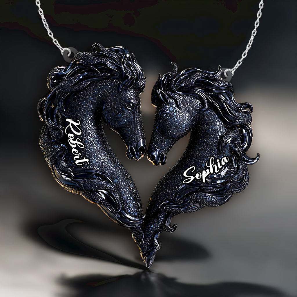 You & Me We Got This - Personalized Horse Custom Shaped Pendant Necklace