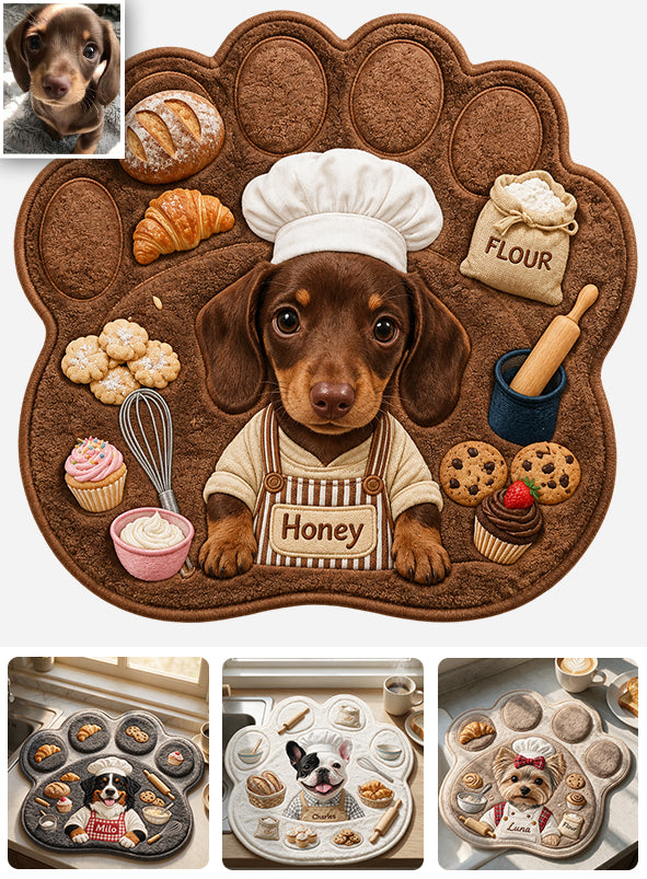 Baking Because Murder Is Wrong - Personalized Dog Drying Mat