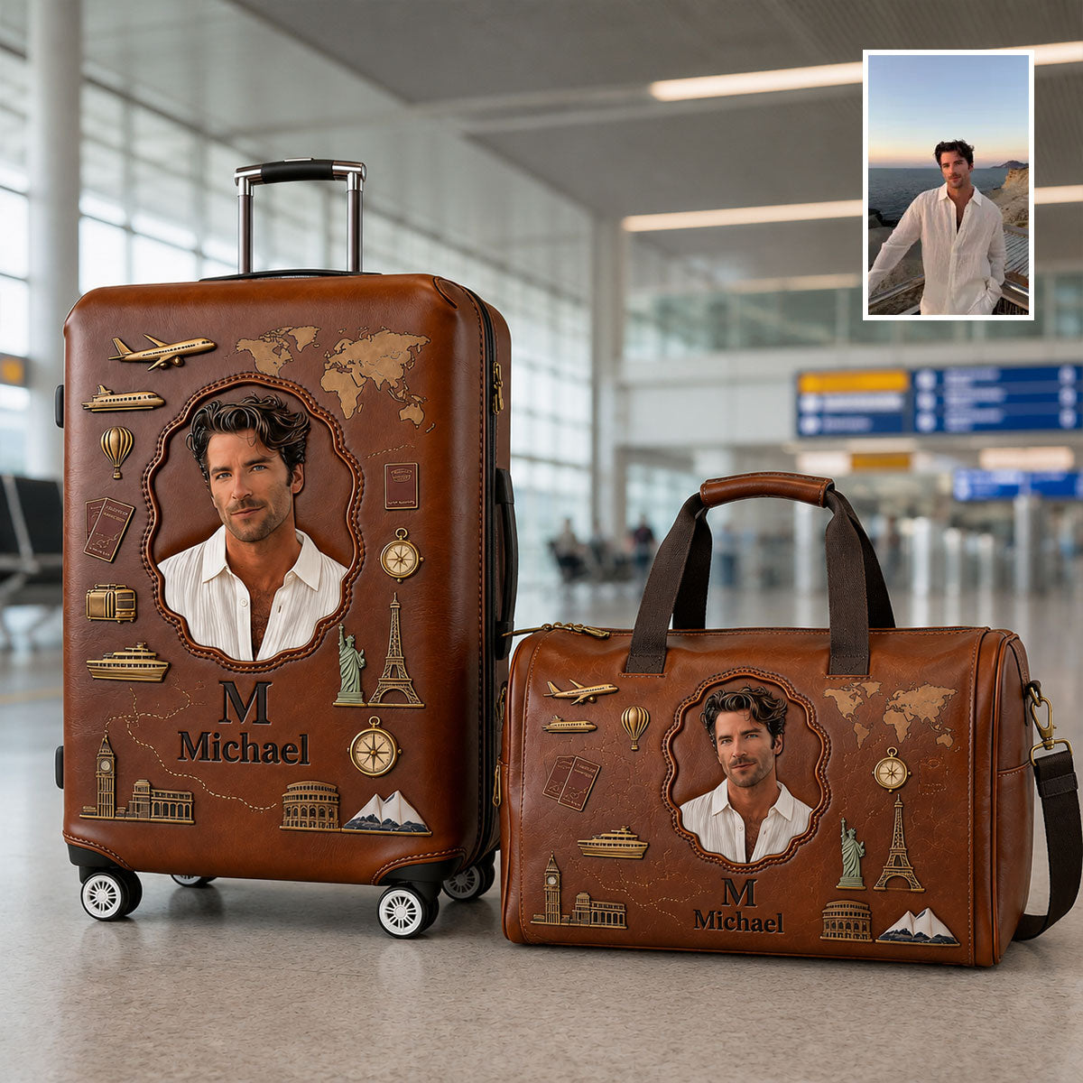 Men Luxury Travel Item - Personalized Travelling Luggage Cover