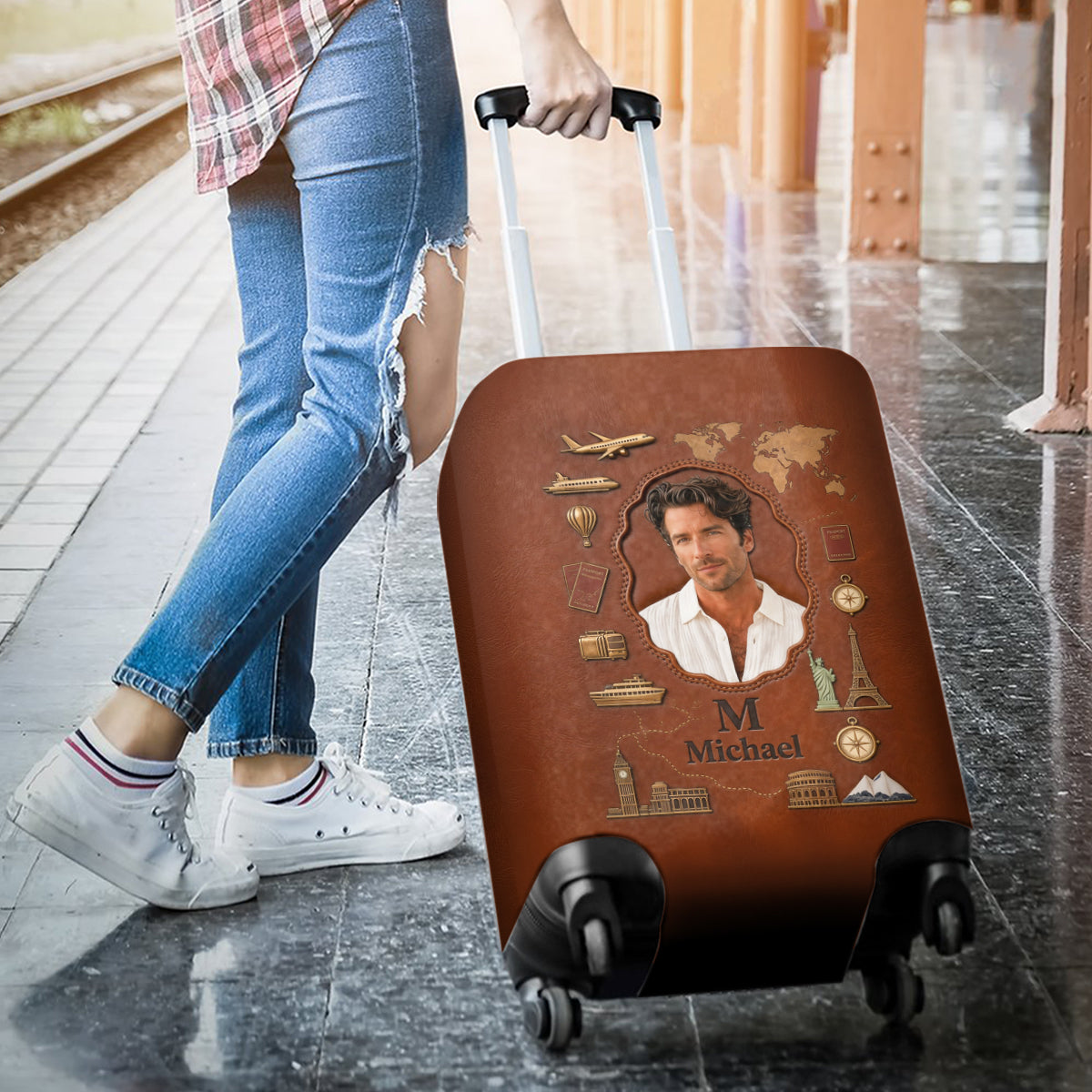 Men Luxury Travel Item - Personalized Travelling Luggage Cover
