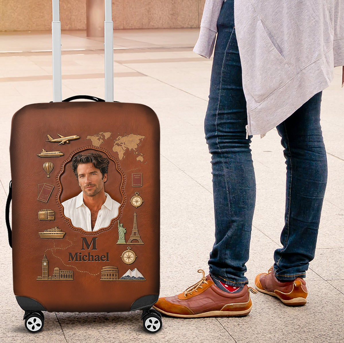 Men Luxury Travel Item - Personalized Travelling Luggage Cover