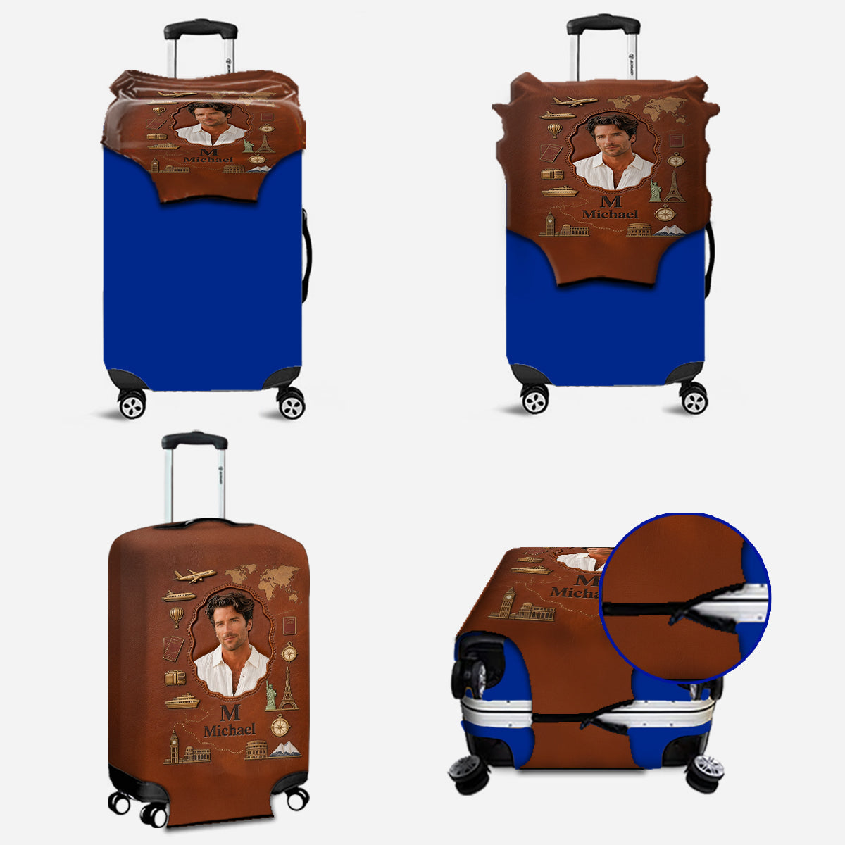 Men Luxury Travel Item - Personalized Travelling Luggage Cover