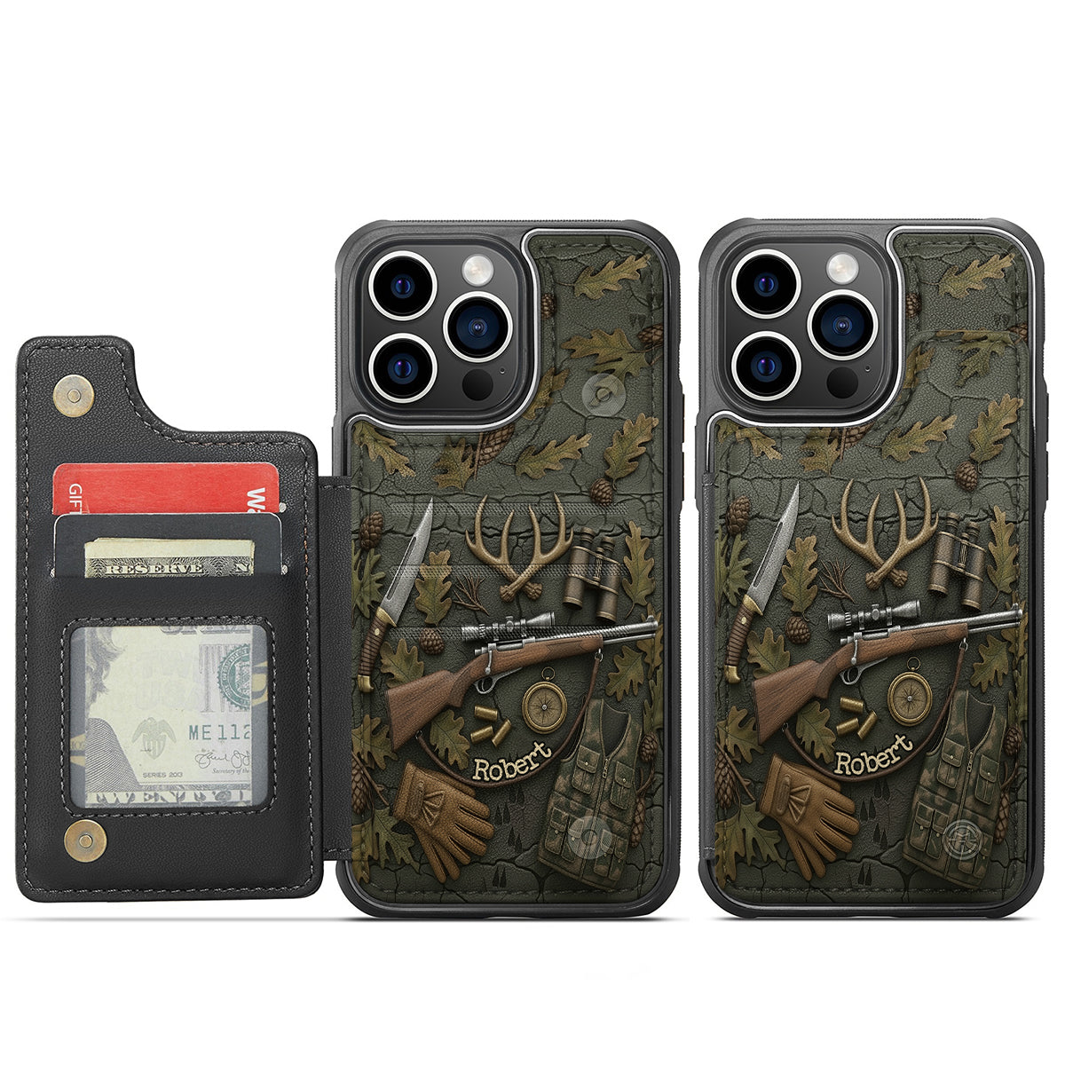 Love Hunting - Personalized Hunting Fully Printed Wallet Phone Case