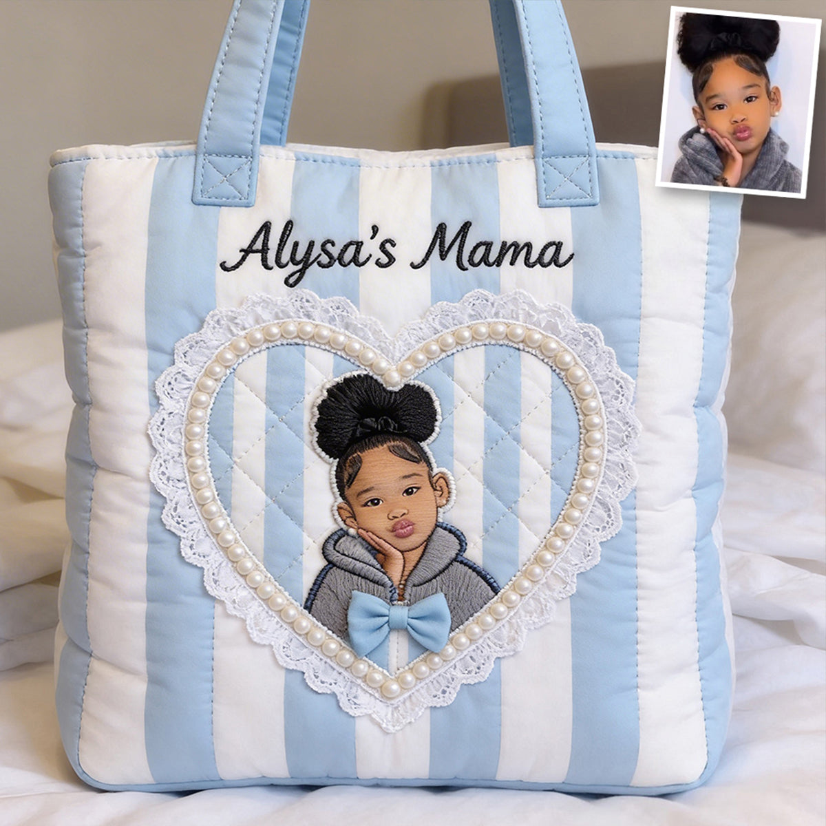 Unique Gift For Her/Mother/Grandma... - Personalized Mother Quilted Tote Bag
