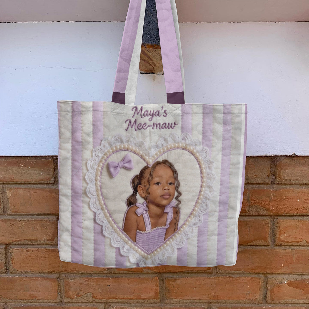 Unique Gift For Her/Mother/Grandma... - Personalized Mother Quilted Tote Bag