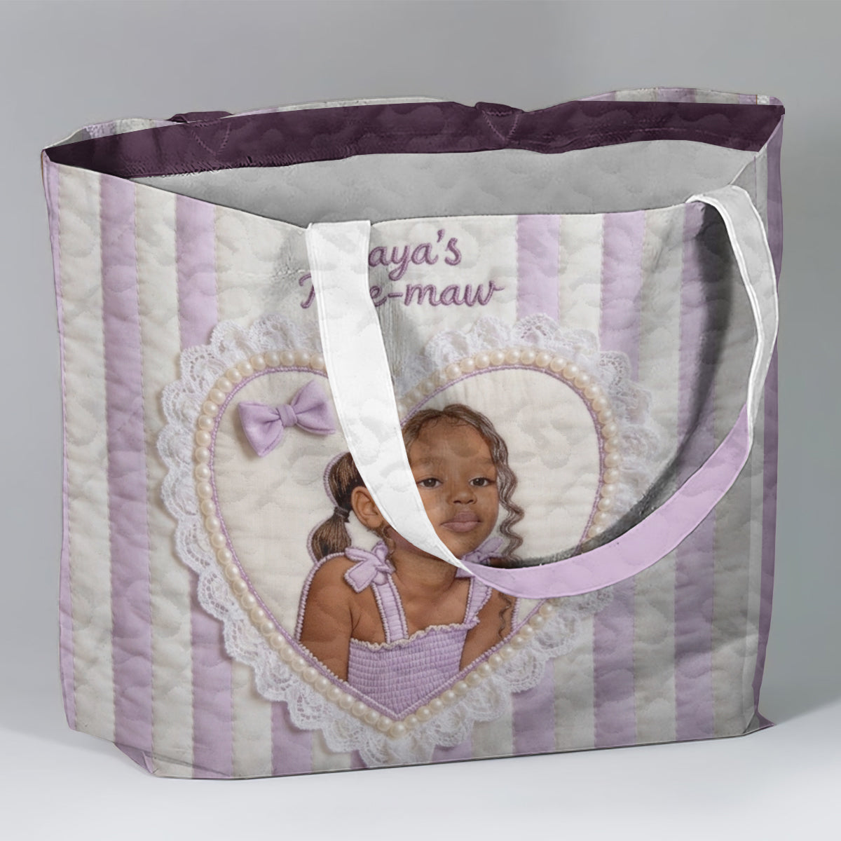 Unique Gift For Her/Mother/Grandma... - Personalized Mother Quilted Tote Bag