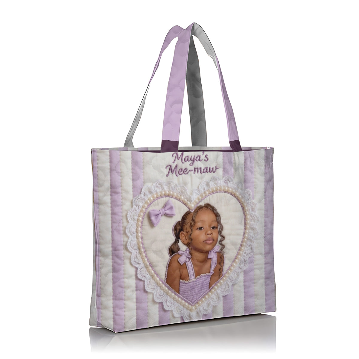 Unique Gift For Her/Mother/Grandma... - Personalized Mother Quilted Tote Bag
