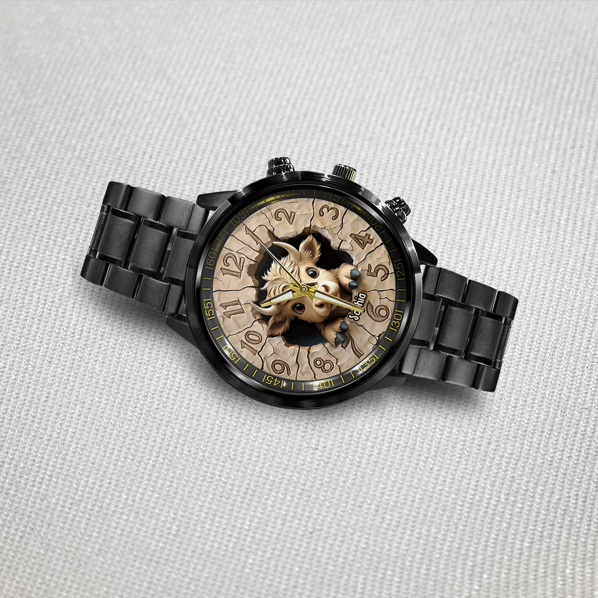 Love Highland Cow - Personalized Highland Cow Hand Watch