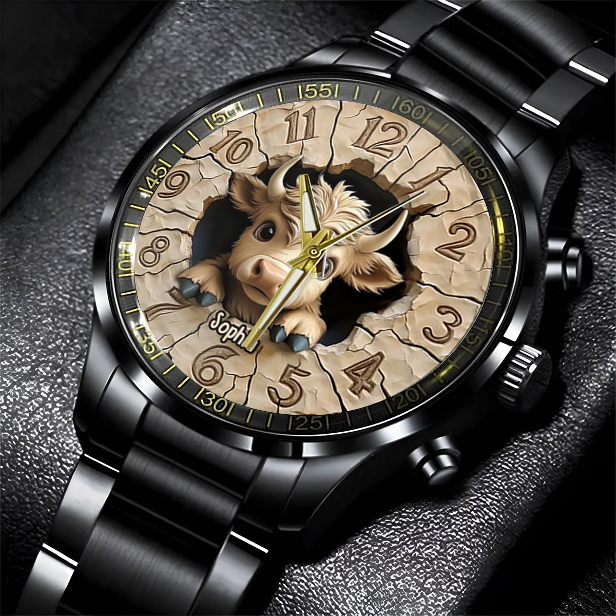 Love Highland Cow - Personalized Highland Cow Hand Watch