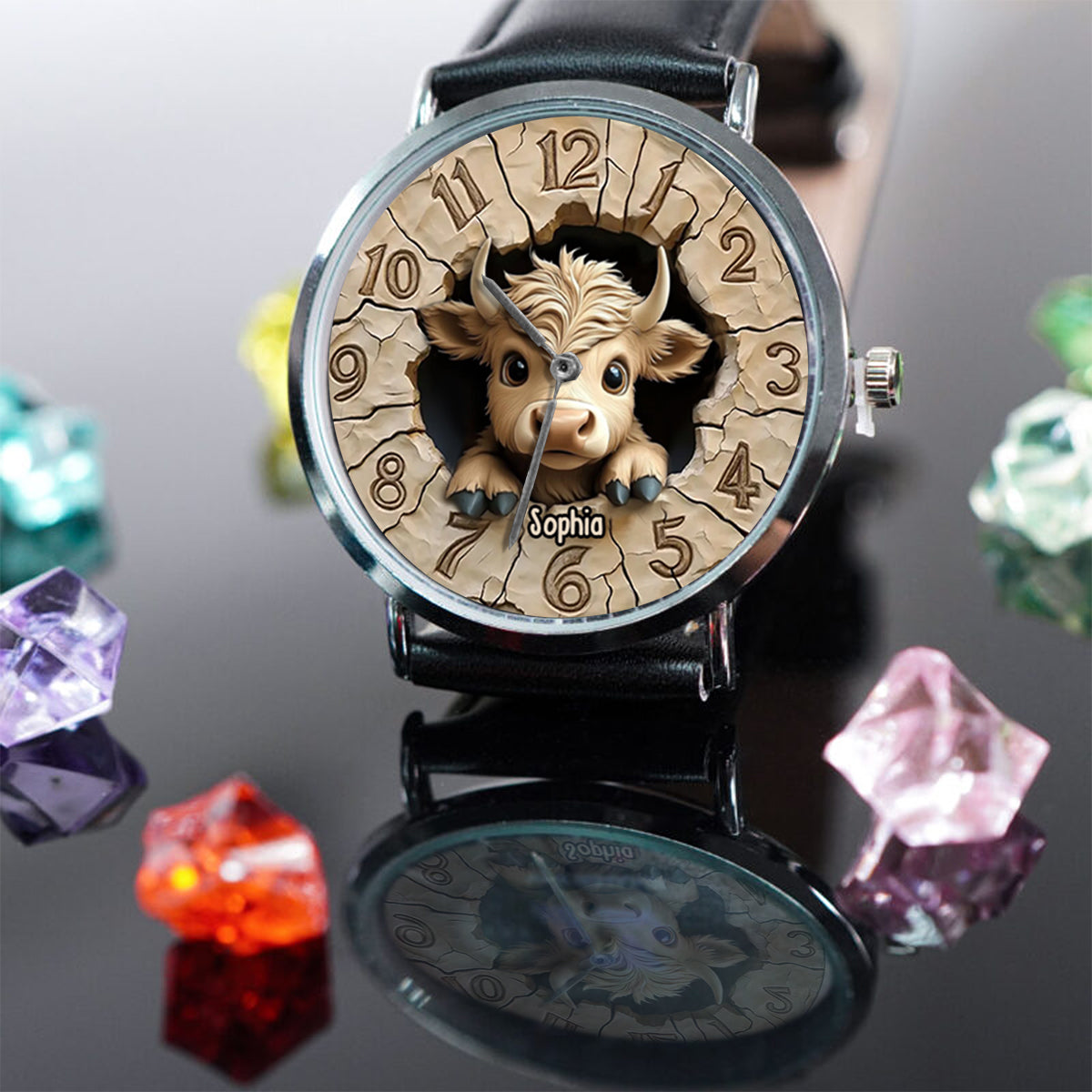 Love Highland Cow - Personalized Highland Cow Hand Watch