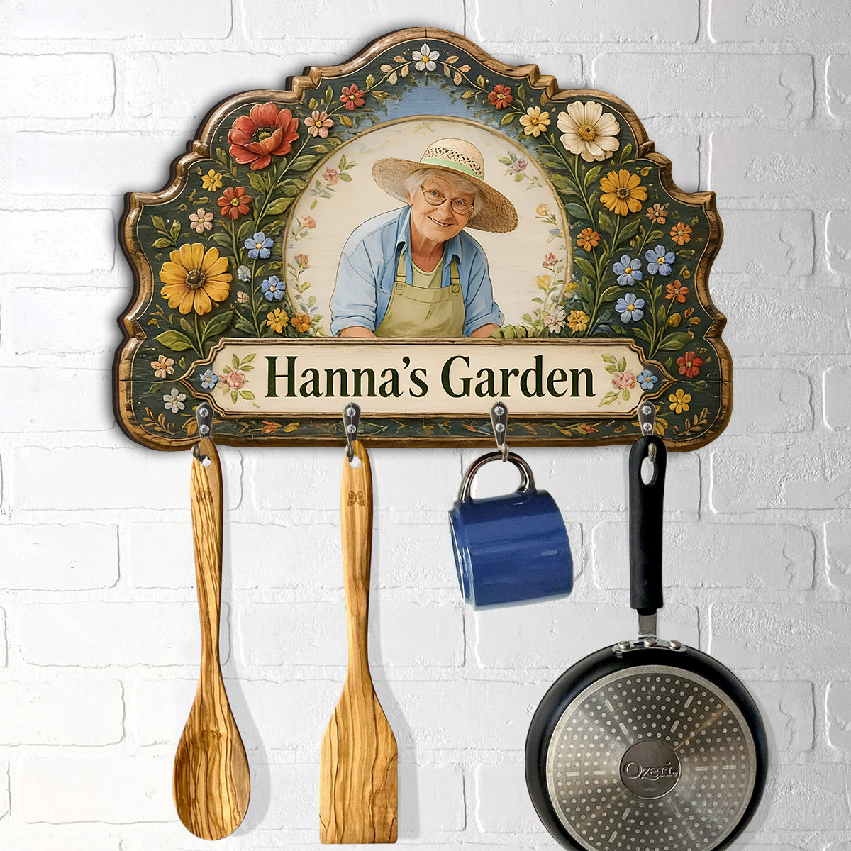 Love Gardening, Gardening Lovers Gift - Personalized Gardening Custom Shaped Hanging Rack