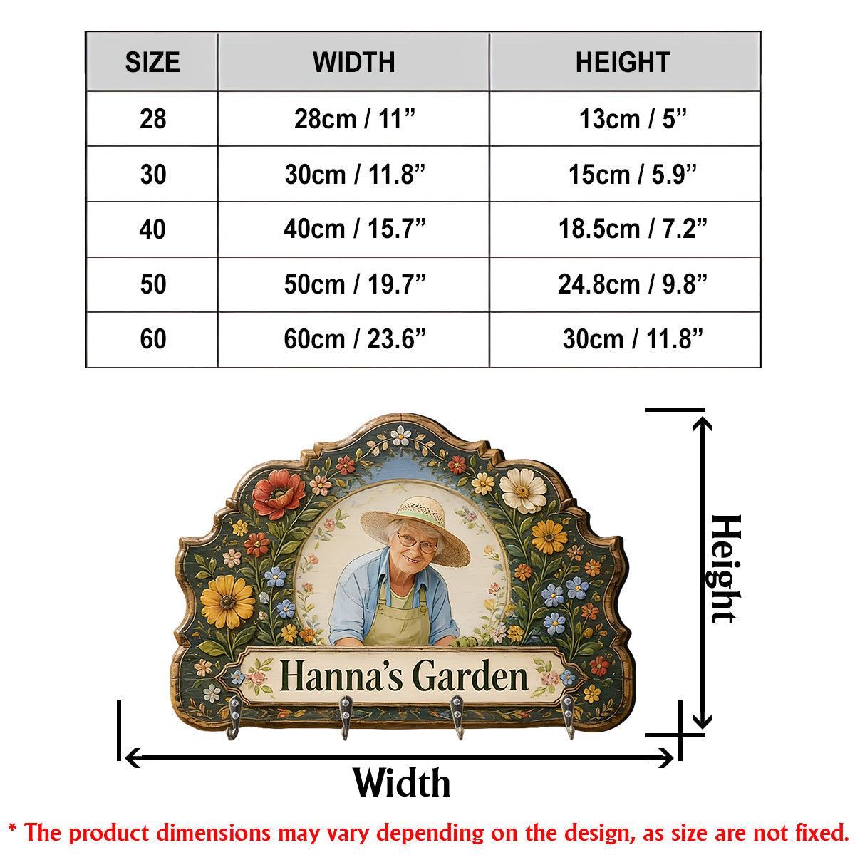 Love Gardening, Gardening Lovers Gift - Personalized Gardening Custom Shaped Hanging Rack
