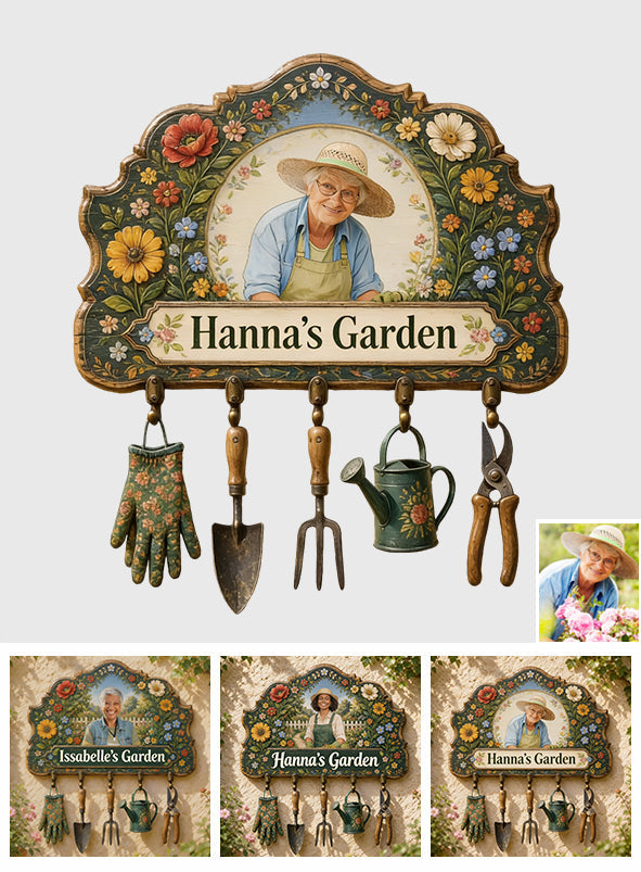 Love Gardening, Gardening Lovers Gift - Personalized Gardening Custom Shaped Hanging Rack