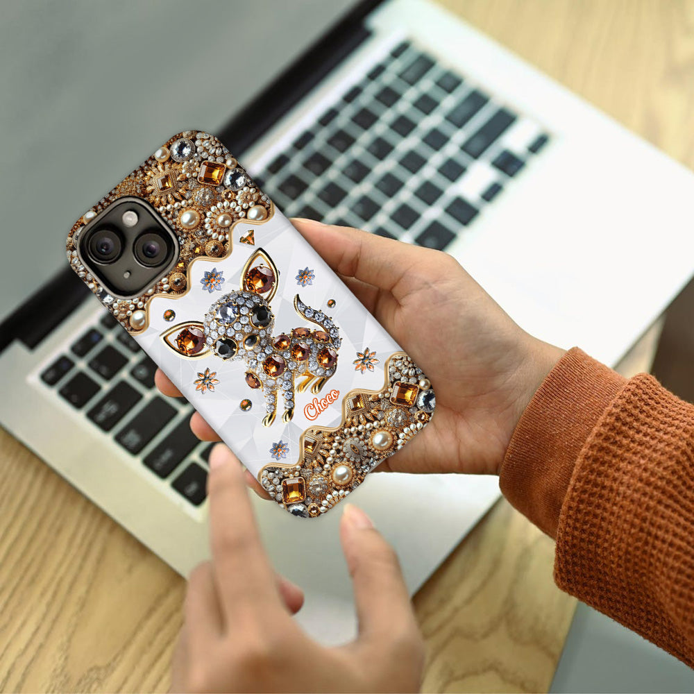 Love Chihuahuas - Personalized Dog Full Print Phone Case