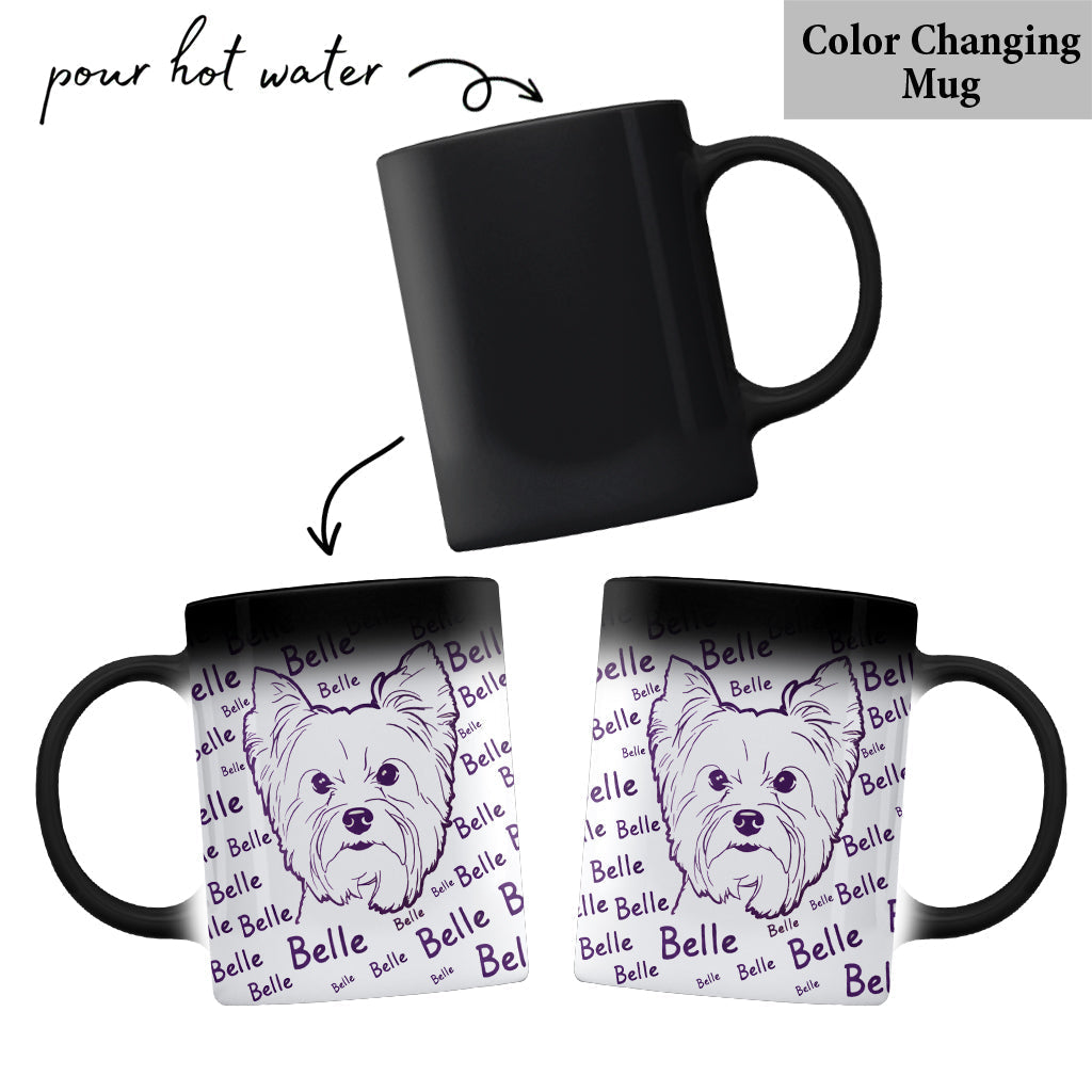 Unique Pet Gift, Badly Drawn Minimalist - Personalized Dog Mug